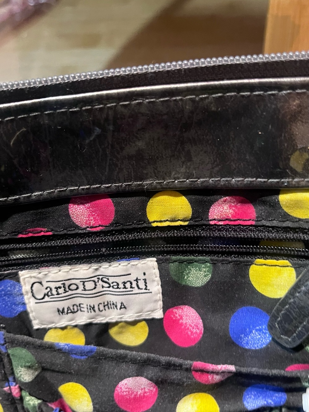 Black Trim Polka Dot Women's Bag